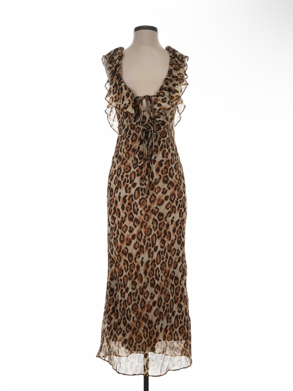 12th Tribe Leopard Print Maxi Dress - Size XS - Picture 4 of 8